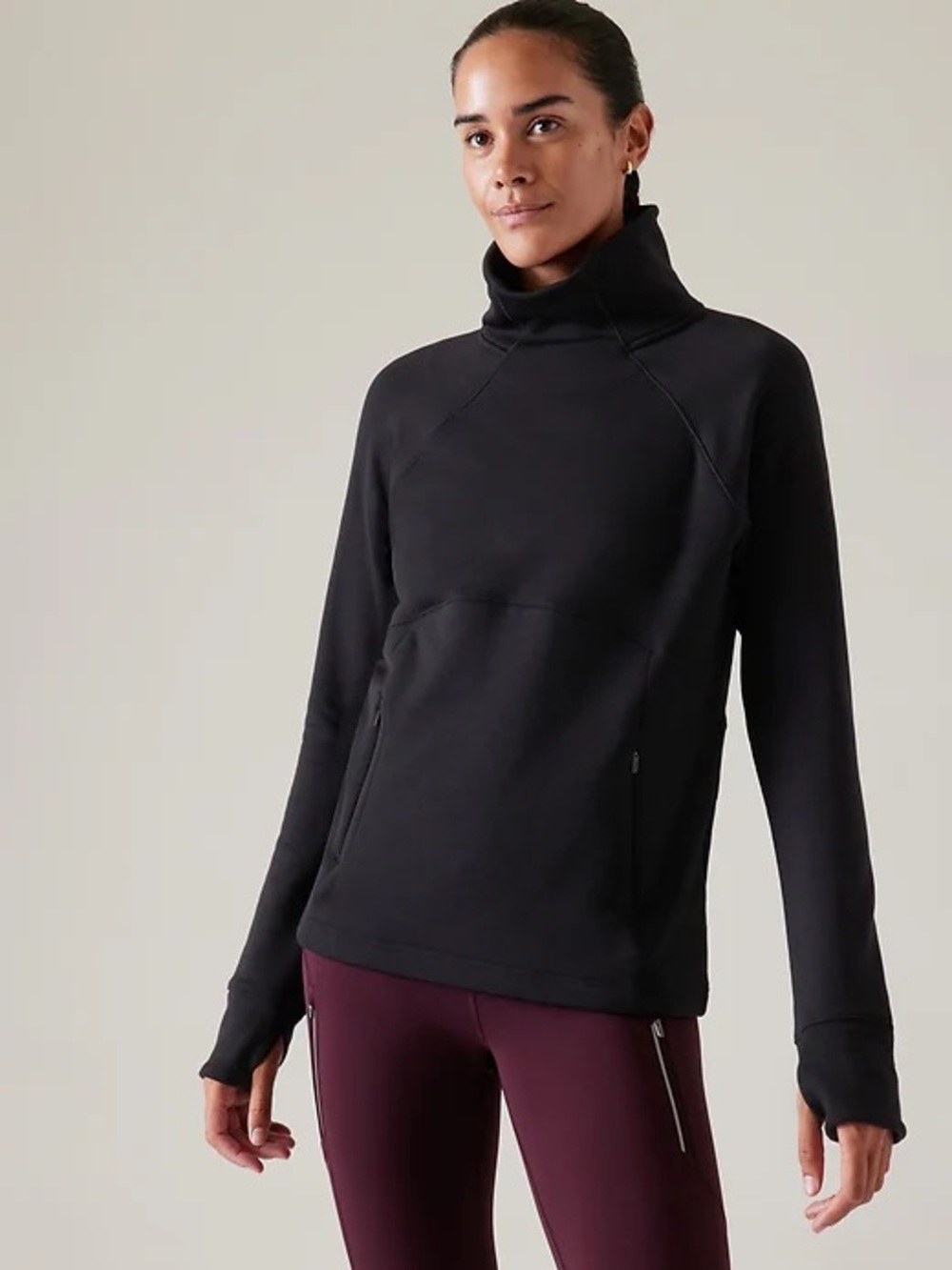 Athleta Altitude Polartec Funnel Neck Sweatshirt Size Small